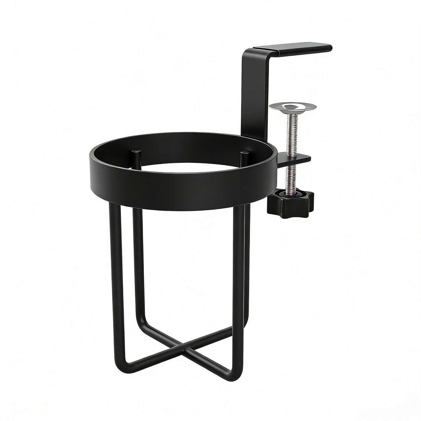 Universal Desk-Side Cup Holder and Multi-Functional Organizer Rack