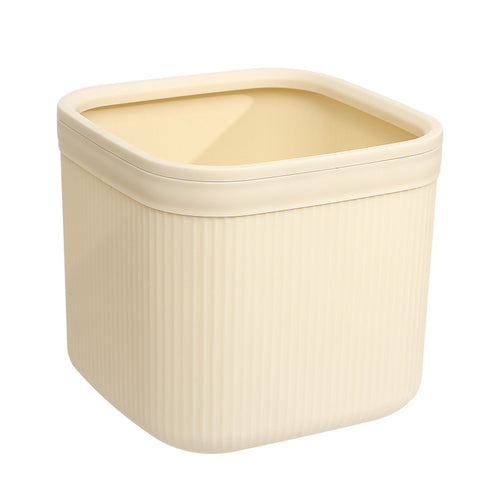 Minimalist Square Desktop Trash Can with Integrated Pressure Ring