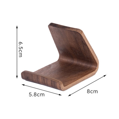 Premium Black Walnut Desktop Phone Stand