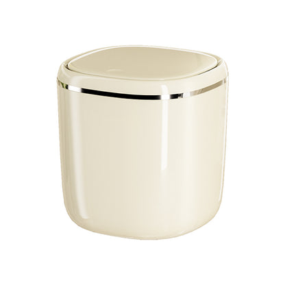 Minimalist Press-Type Desktop Trash Can - Sleek Mini Waste Bin