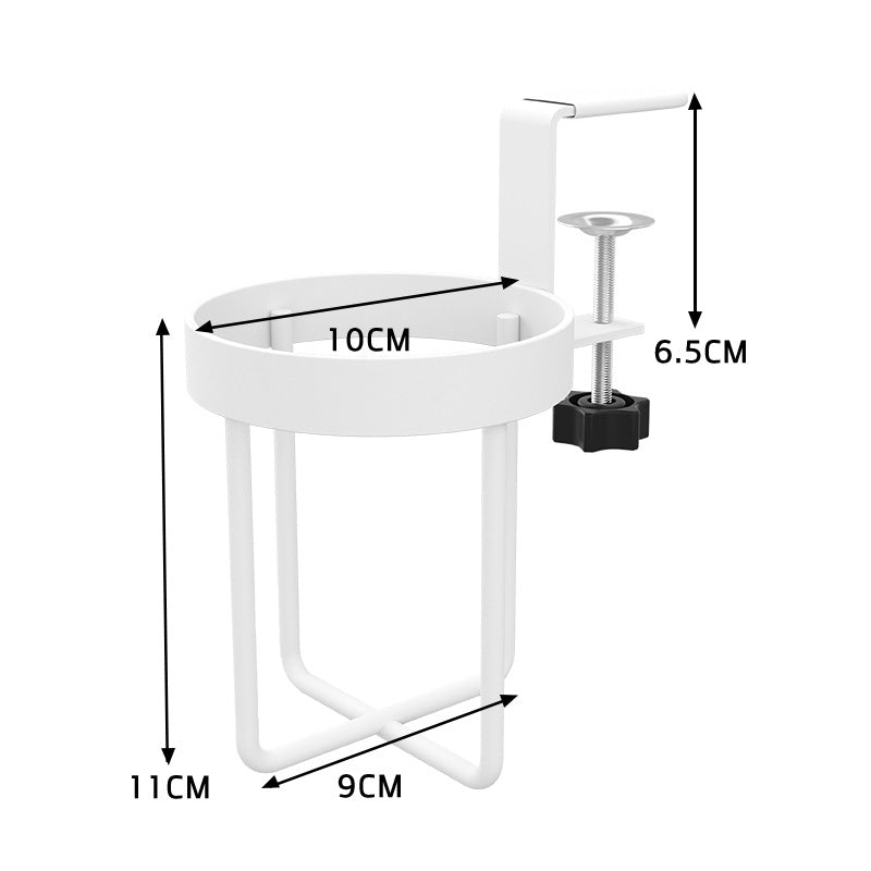 Universal Desk-Side Cup Holder and Multi-Functional Organizer Rack