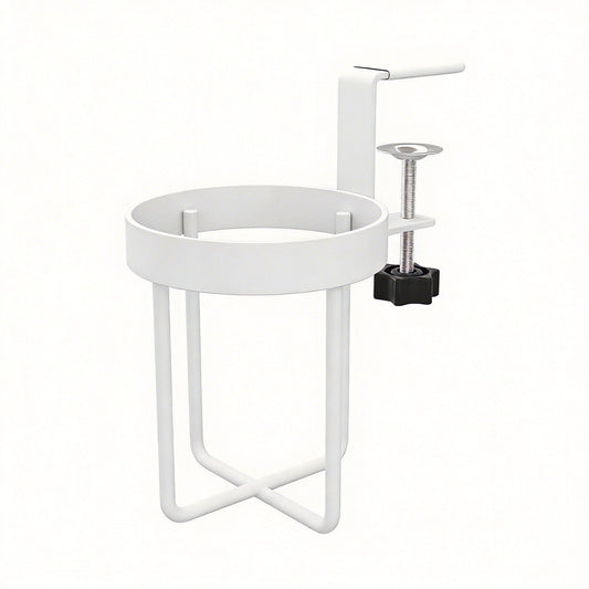 Universal Desk-Side Cup Holder and Multi-Functional Organizer Rack