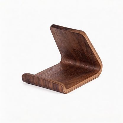 Premium Black Walnut Desktop Phone Stand